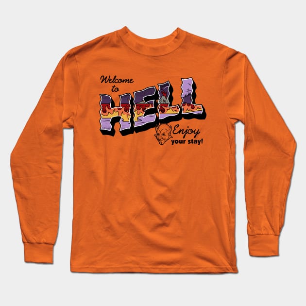 Welcome to Hell - Light Bases Long Sleeve T-Shirt by Meganpalmer